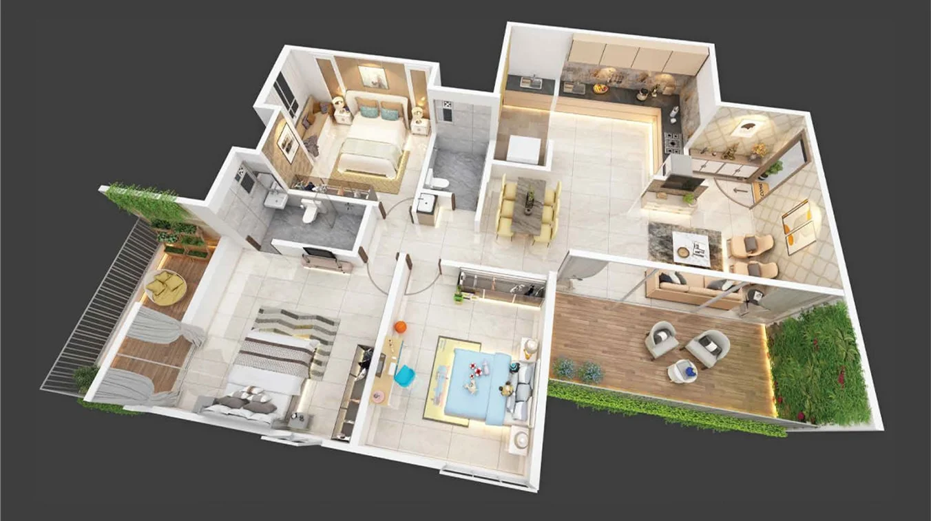 Legacy Aqua Life Ravet 3BHK Image